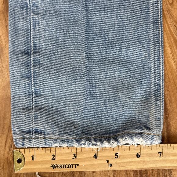 Agolde 90s Mid Rise‎ Straight Jeans Size 23 Distressed Button Fly Organic Cotton - Picture 5 of 8